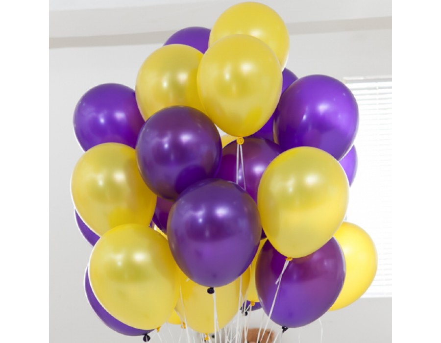 Желто-фиолетовые шары